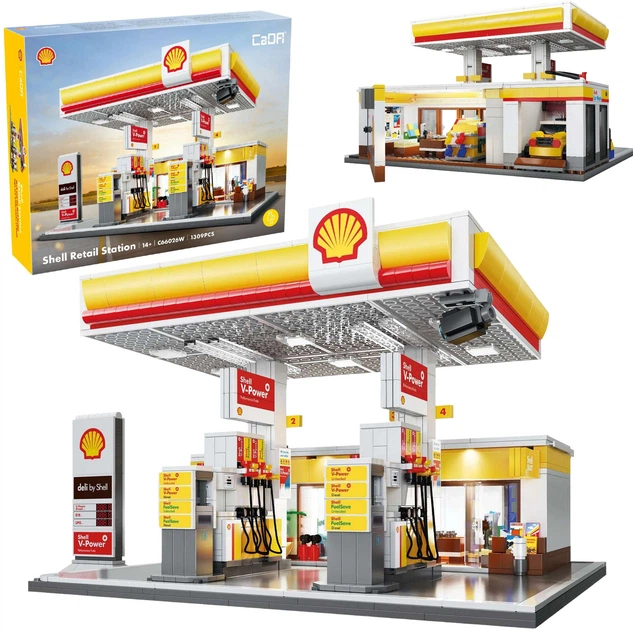 Конструктор CaDa C66026W Заправка Shell 1309 деталей