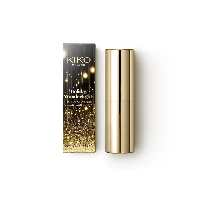 Кремовий скульптор Kiko Milano Holiday Wonderlights bronze signature contour stick 01 Neutral Sand - зображення 6