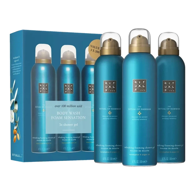 Набір Гель-пінки для душу Rituals The Ritual of Hammam Foaming Shower Gel 600 мл - Фото 1 Набір Гель-пінки для душу Rituals The Ritual of Hammam Foaming Shower Gel 600 мл - зображення 1