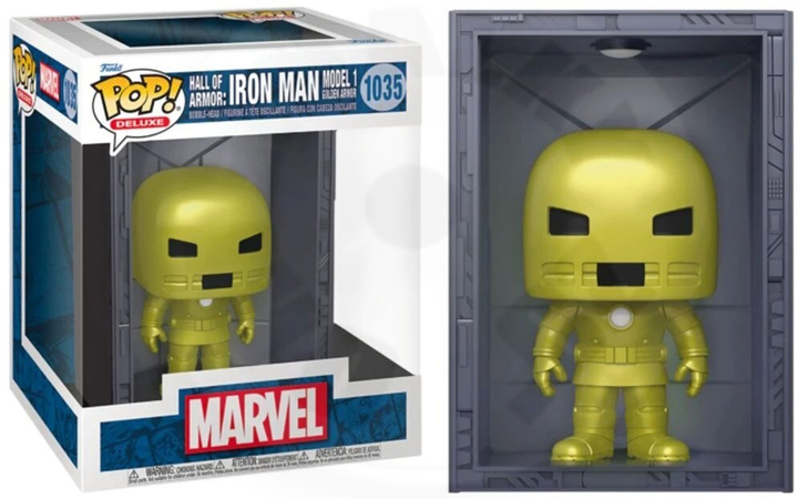 Фігурка Funko Pop! Deluxe Marvel Hall of Armor Iron Man Model 1 Golden Armor Bobble-Head 10 см (889698637398) - зображення 2