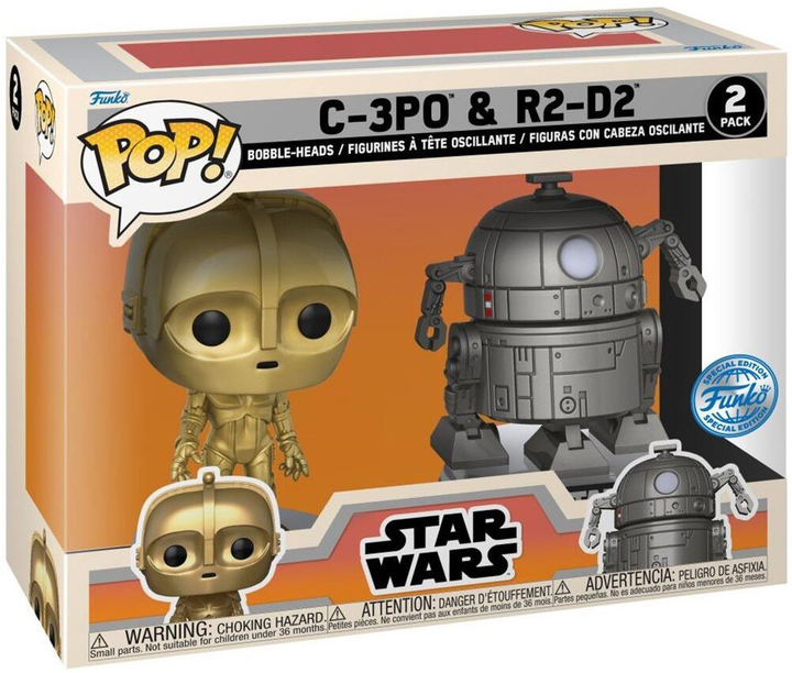 Набір фігурок Funko Pop! Disney Star Wars Concept C-3PO & R2-D2 2-Pack Bobble-Heads 2 шт (889698637275) - зображення 1