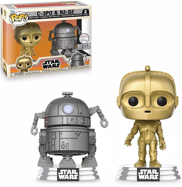 Набір фігурок Funko Pop! Disney Star Wars Concept C-3PO & R2-D2 2-Pack Bobble-Heads 2 шт (889698637275) - зображення 2