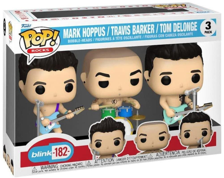 Набір фігурок Funko Pop! Albums Deluxe Blink-182 Mark Hoppus Travis Barker Tom DeLonge 3 шт (889698678360) - зображення 1