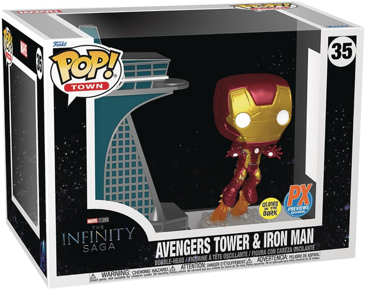 Набір фігурок Funko Pop! Town Marvel The Infinity Saga Avengers Tower & Iron Man 2 шт (889698745826) - зображення 1