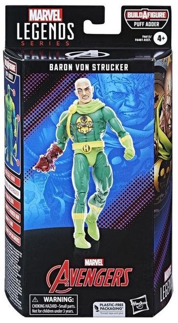 Фігурка з аксесуарами Hasbro Fans Marvel Legends Baron Von Strucker Build-A-Figure Puff Adder 15 см (5010994181192) - зображення 1