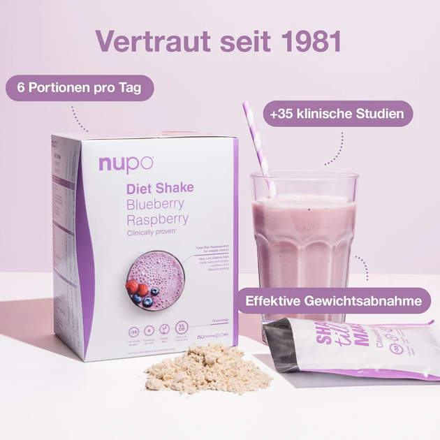 Шейк Nupo Diet Blueberry Raspberry 12 порцій (5715667776544) - зображення 4