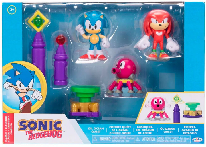 Zestaw figurek Jakks Pacific Sonic The Hedgehog Oil Ocean Quest z akcesoriami 6 cm 3 szt (0192995423268) - obraz 1