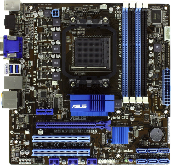 Материнская плата Socket AM3+ ASUS M5A78L-M/USB3 SUPPORT 125W , с HDMI ...