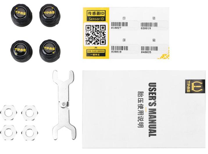 LEEPEE TPMS Комплект датчиків тиску в шинах Bautech для Android iOS Чорний - изображение 2