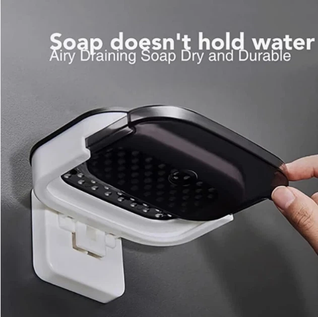 Мильниця настінна на липучку у ванну зі зливом Soap dish - зображення 2