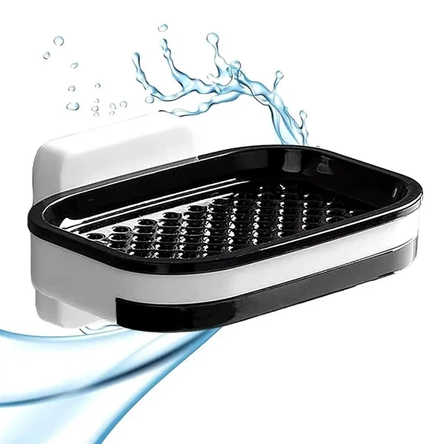 Мильниця настінна на липучку у ванну зі зливом Soap dish - зображення 4