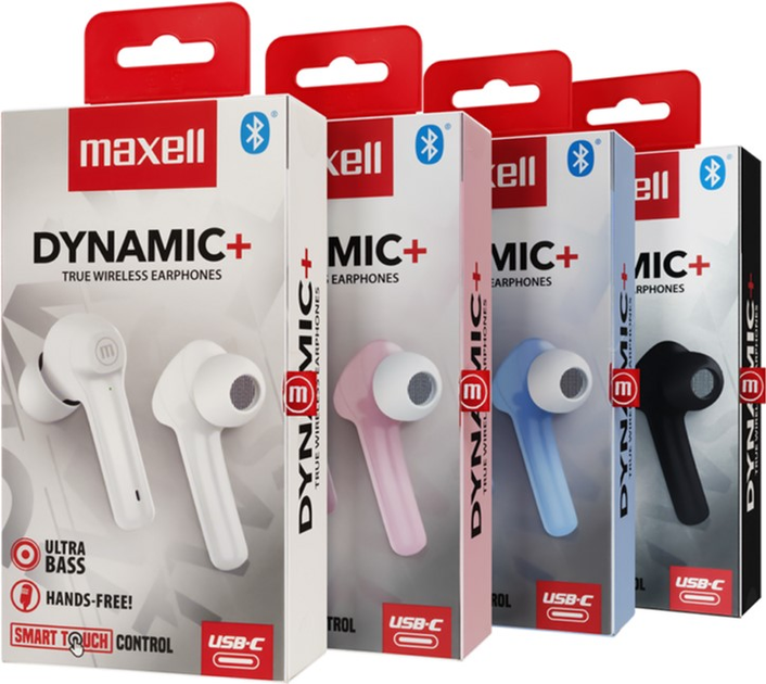 Навушники бездротові Maxell Dynamic+ White (25215504884) - зображення 2