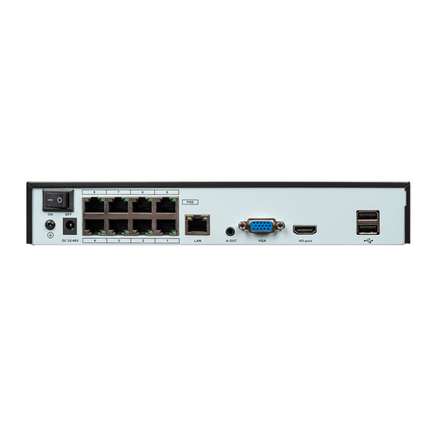 IP відеореєстратор 10-канальний 8MP NVR GreenVision GV-N-S024/08 (8POE) (Lite) - изображение 4