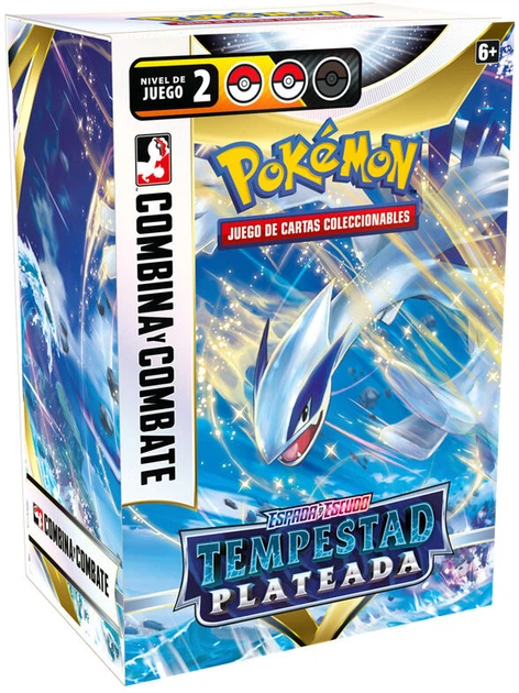 Набір аксесуарів Bandai Spanish Pokemon Silver Tempest Combine and Combat Stadium Collectible Card Game Box (820650503412) - зображення 4