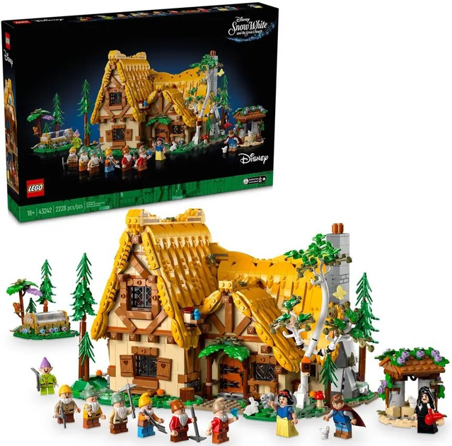 Zestaw klockow Lego Disney Chatka Krolewny Sniezki i siedmiu krasnoludkow 2228 elementow (43242) (955555906026503) - Outlet - obraz 1