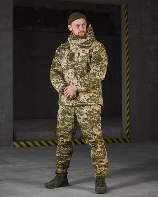 Тактичний зимовий костюм Гірка Люкс на флісі S піксель (90553) - зображення 2