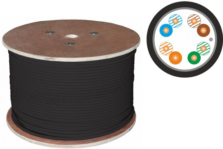 Вита пара Alantec Cat5e U/UTP (UTP) 305 м Black (KIF5OUTZ305) - зображення 3