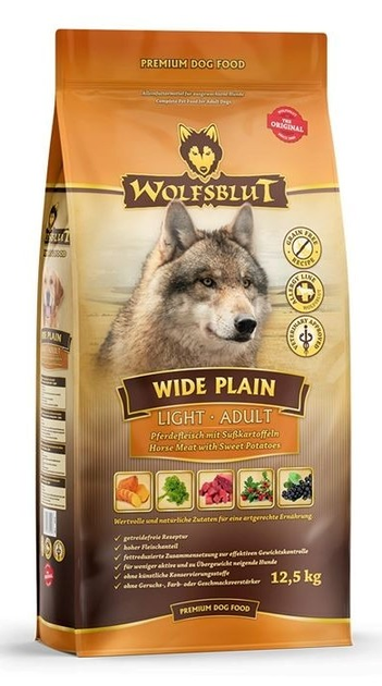 Sucha karma dla dorosłych psów Wolfsblut Wide Plain Adult Light 12.5kg (4260603784943) - obraz 1