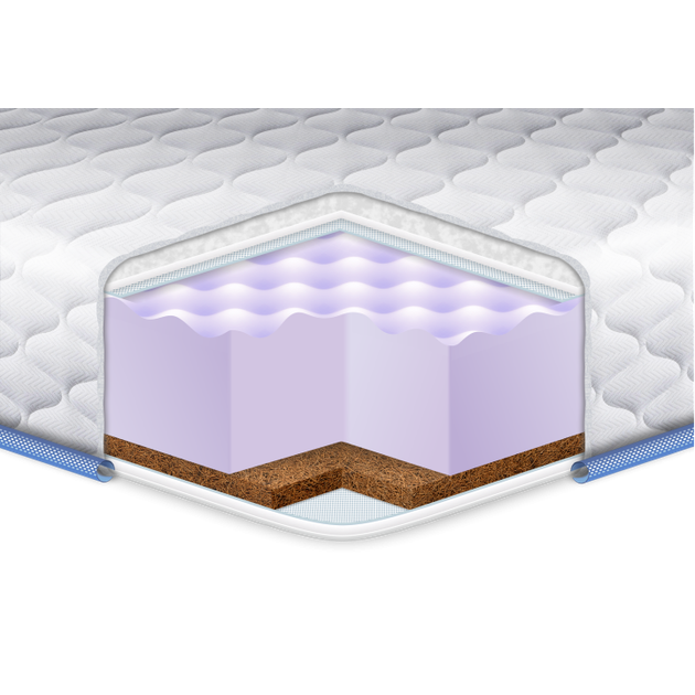Матрац ортопедичний EUROSLEEP COCOS MASSAGE 150x200 см - зображення 2
