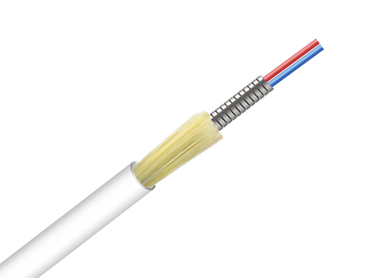 NG OPTICS - Абонентський кабель NG OPTICS 002 SM G657A1, броньований, LSZH, 3mm, білий - изображение 2