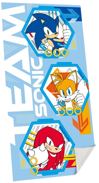 Ręcznik kąpielowy Kids Licensing Sonic the Hedgehog 70 x 140 cm (8435507884549) - obraz 1