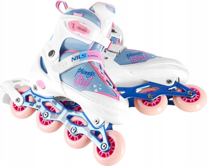 Rolki Nils Extreme Princess Girl NA18168A 39-42 L Białe (5907695557077) - obraz 7