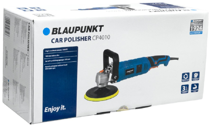 Полірувальна машина Blaupunkt CP4010 1600 Вт 180 мм (5901750506123) (955555906423569) - Уцінка - зображення 7