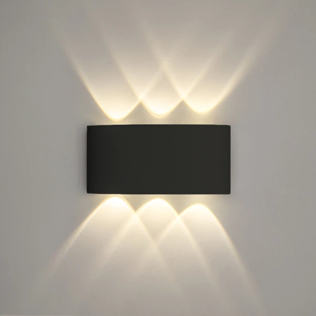 Светильник светодиодный настенный LUMINARIA LED LINZA SIX 6W Q170 3000K BLACK 220V IP54 - изображение 4