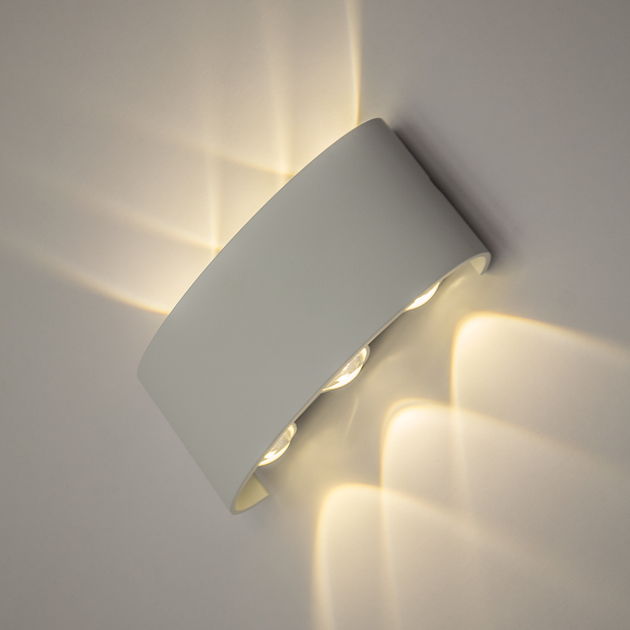 Світильник світлодіодний настінний LUMINARIA LED LINZA SIX 6W Q170 3000K WHITE 220V IP54 - зображення 5