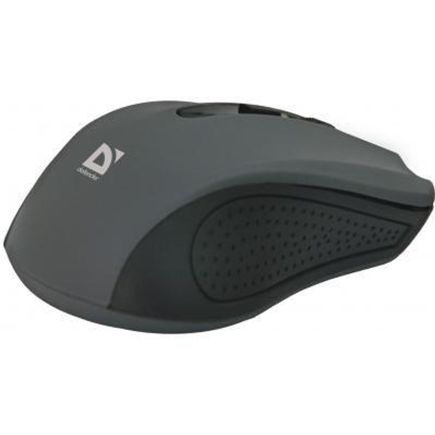 Компьютерная мышка беспроводная Defender Accura MM-935, USB, оптическая, 1600 dpi, 4 кнопки, 2xAAA, покрытие "Soft Touch" Gray/Black - изображение 2
