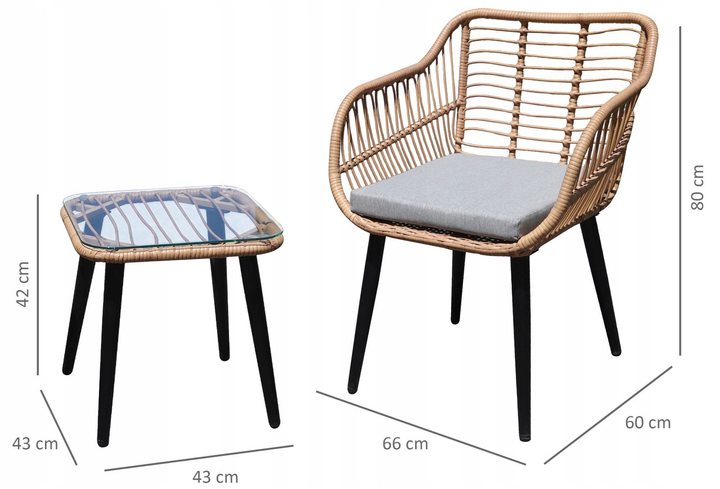 Набір садових меблів Nuforma Garden Select AER KJFR077 (04K KJFR077 AER) - зображення 6