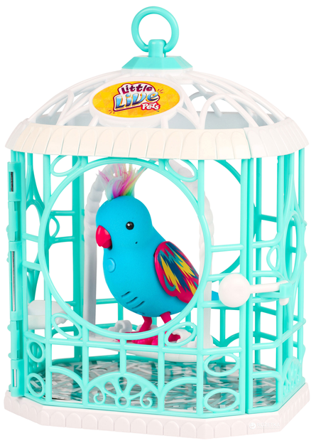 Интерактивная птичка в клетке Moose Little Live Pets Радужный Рикки ...