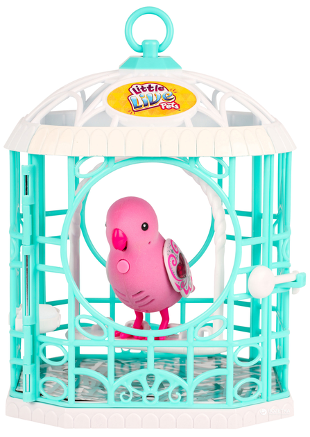 Интерактивная птичка в клетке Moose Little Live Pets Рубиновая ...