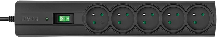 Listwa antyprzepięciowa Ever CLASSIC 5x AC 1.5m Black (T/LZ09-CLA015/0000) - obraz 3