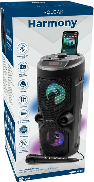 Głośnik przenośny Squeak Harmony Bluetooth 5.0 (5905610707040) - obraz 12