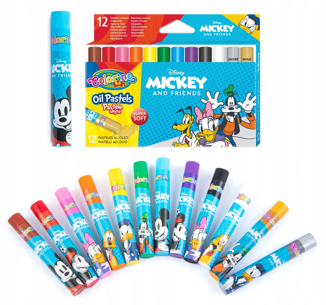 Zestaw pasteli olejnych Colorino Kids Mickey and Friends 12 kolorów (5907620189953) - obraz 5