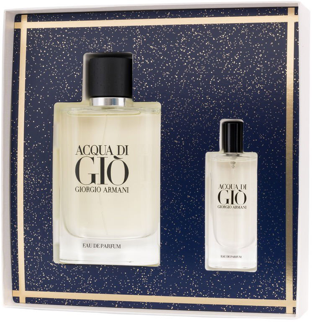 Набір для чоловіків Giorgio Armani Acqua Di Gio Homme Парфумована вода 125 мл + Мініатюра Парфумована вода 15 мл (3614274109986) - зображення 1