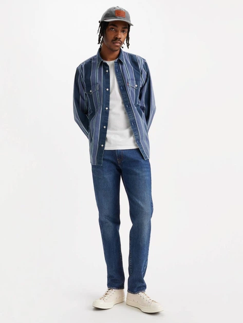 Jeansy męskie slim fit Levi's 502 Taper 29507-1460 36-34 Ciemnogranatowe (5401157271032) - obraz 3