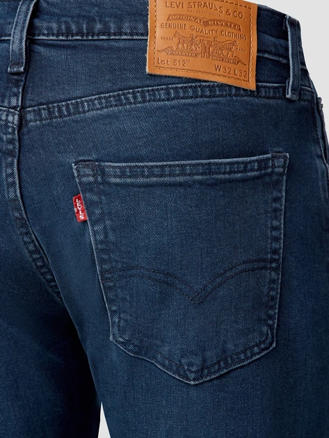 Джинси Slim Fit чоловічі Levi's 512 Slim Taper 28833-1154 33-34 Темно-блакитні (5401105106751) - зображення 4