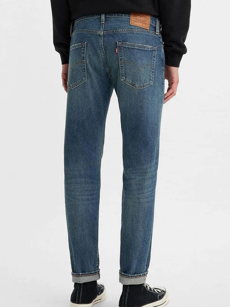 Jeansy męskie slim fit Levi's 502 Taper 29507-1445 34-34 Ciemnoniebieskie (5401128939299) - obraz 2