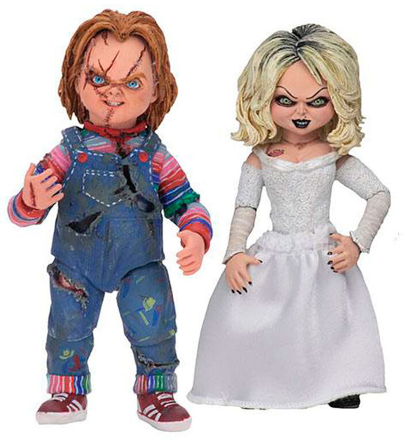 Zestaw figurek Neca Narzeczona Chucky Tiffany 10 cm + Chucky 10 cm z akcesoriami (634482421147) - obraz 1