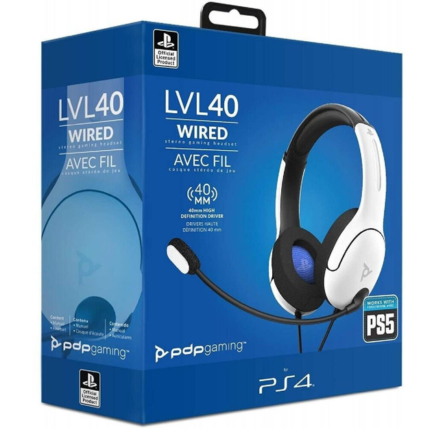 Навушники PDP PS4/PS5 Stereo Headset LVL40 White (0708056065973) - зображення 5