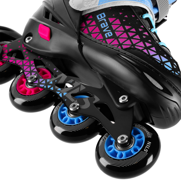 Łyżworolki Nils Extreme Brave 4 w 1 NH18190A 29-33 S Różowe (5907695556926) - obraz 9