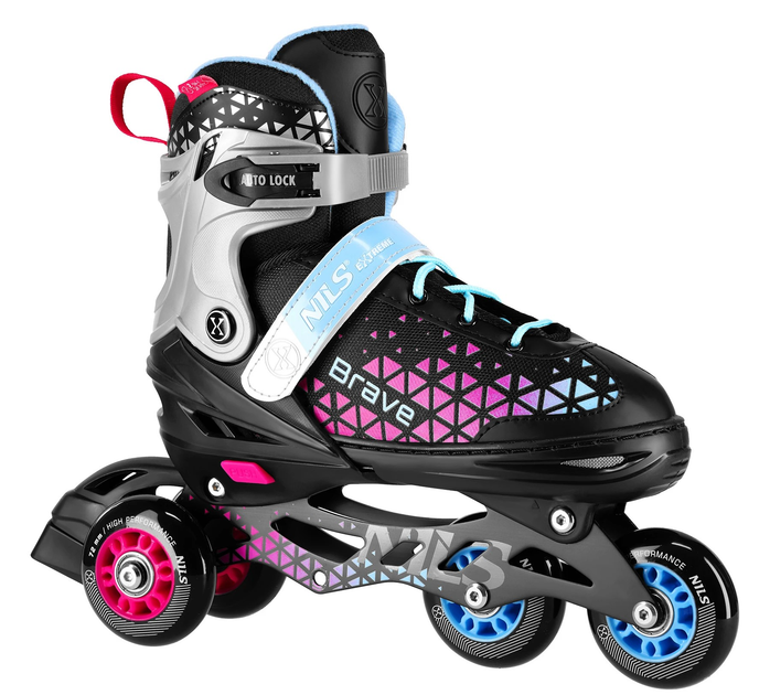 Łyżworolki Nils Extreme Brave 4 w 1 NH18190A 39-43 L Różowe (5907695556940) - obraz 4