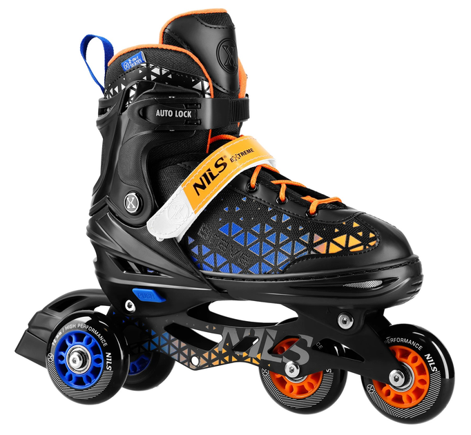 Роликові ковзани Nils Extreme Brave 4 в 1 NH18190A 39-43 L Оранжеві (5907695556902) - зображення 4