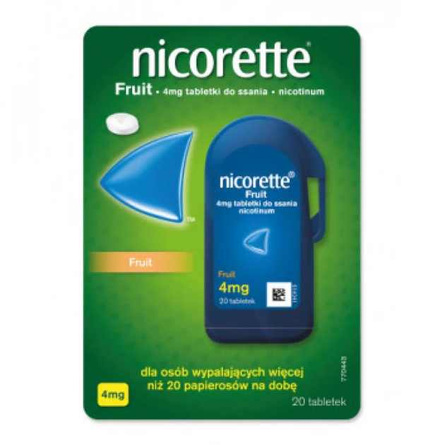 Щоб кинути палити, Nicorette fruits, 4 мг/20 табл - зображення 1