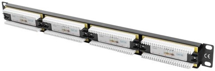 Patch panel Lanberg 24 port 1U kat.5e Black (PPU5-1024-B) - obraz 3