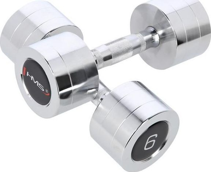 Гантелі HMS хромові 2 x 6 кг CHD06 (5907695592399) - зображення 3