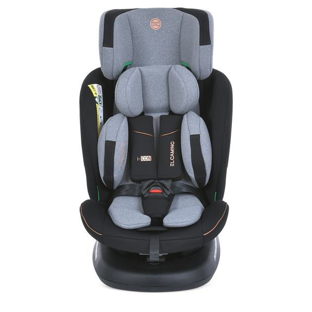Детское автокресло El Camino ME 1117 I-CON Melange Ultimate Gray ISOFIX Top Tether 360º - изображение 3