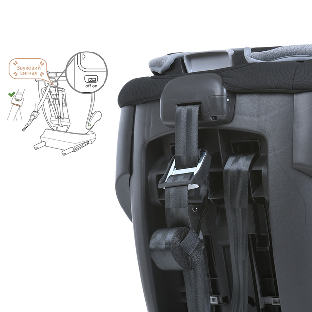 Детское автокресло El Camino ME 1117 I-CON Melange Ultimate Gray ISOFIX Top Tether 360º - изображение 10